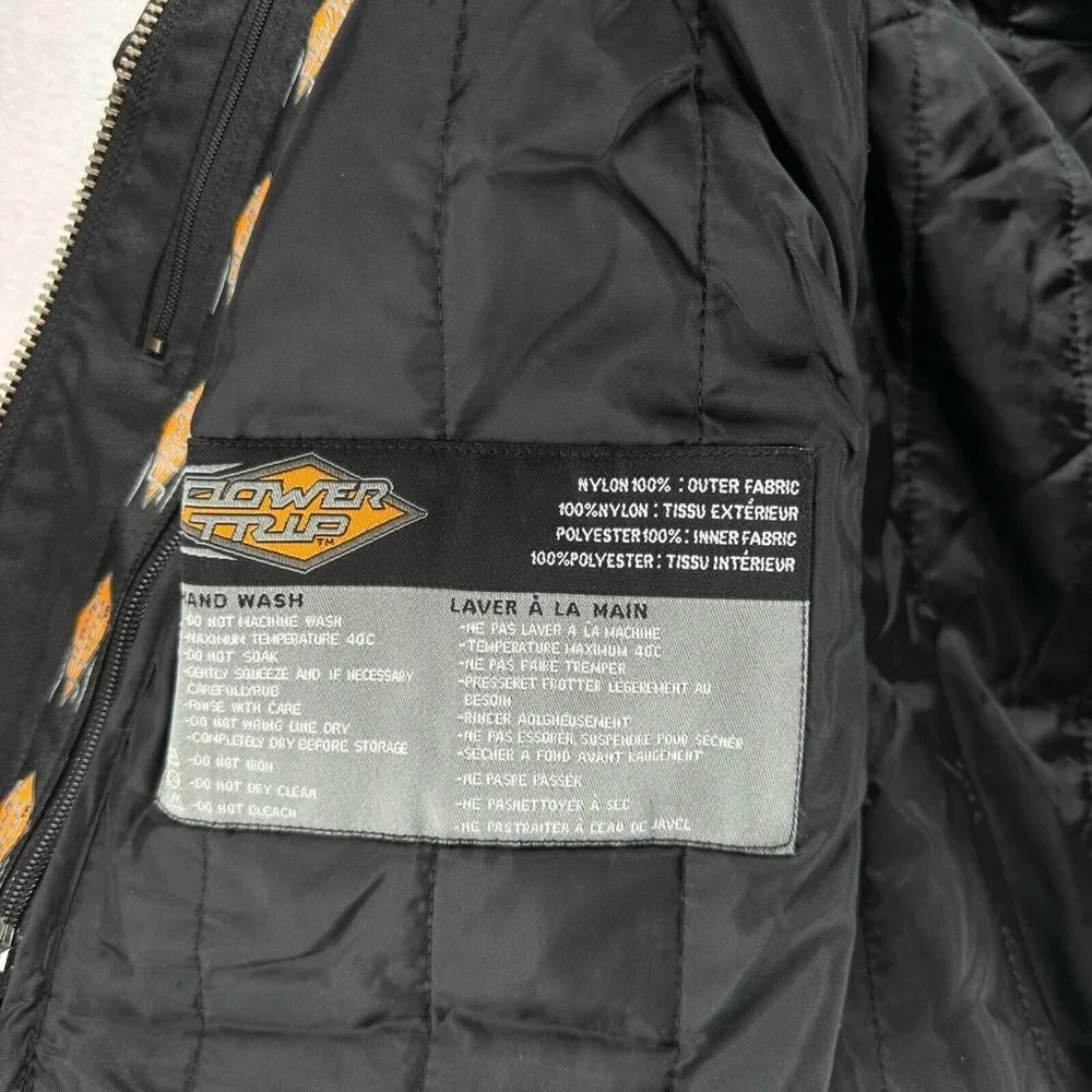 Power Trip Jacket Womens Size L Motocross Riding Padded Shoulder Nylon Black - Picture 9 of 13